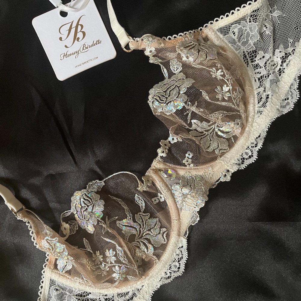 NWT Honey Birdette Whitney Ivory Bra 34C